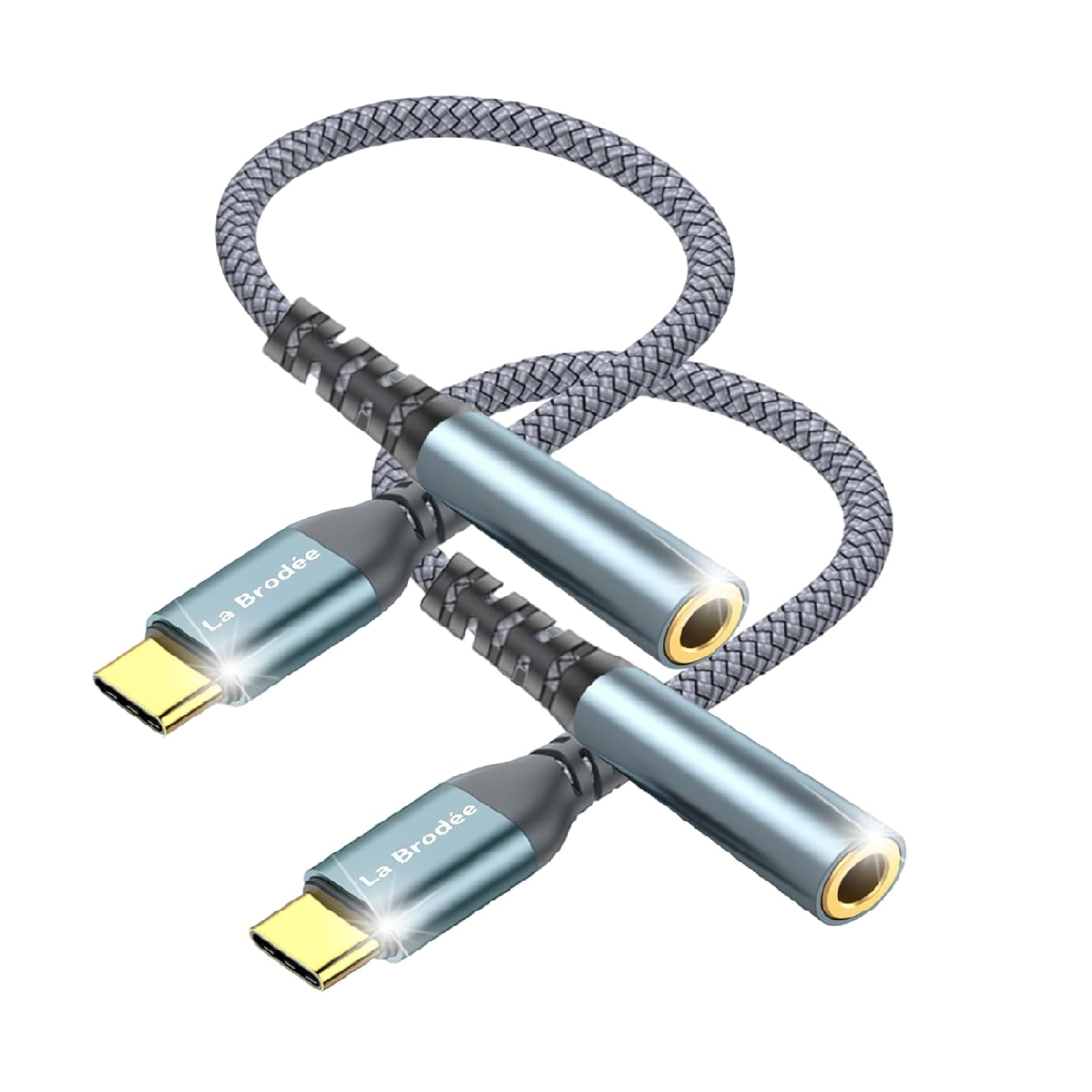 USB-C to 3.5mm Aux Adapter, Type C to Jack Audio Converter Cable