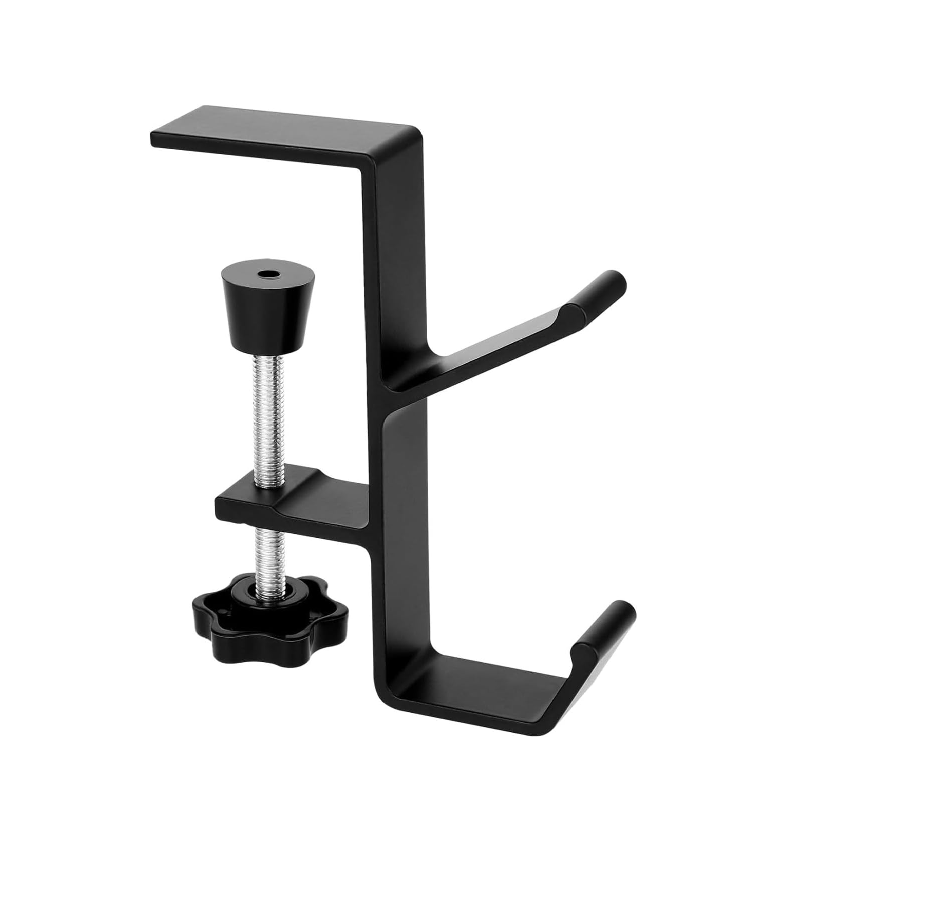 Gaming Headset Hook Mount Universal Aluminum Under Desk Clamp, Black