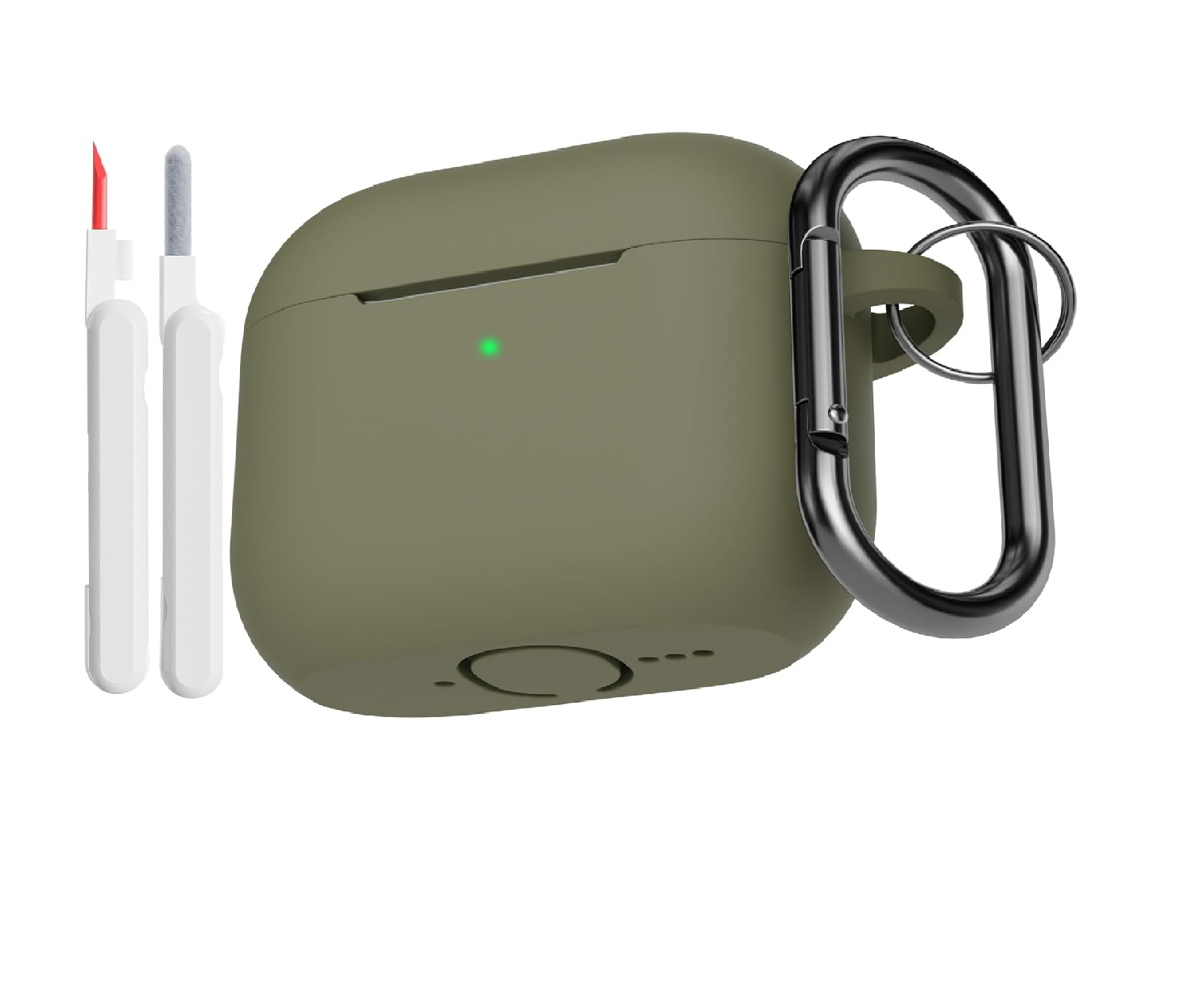 AirPods 4 Case 2024 with Cleaner Kit, Shockproof Silicone Cover, Green