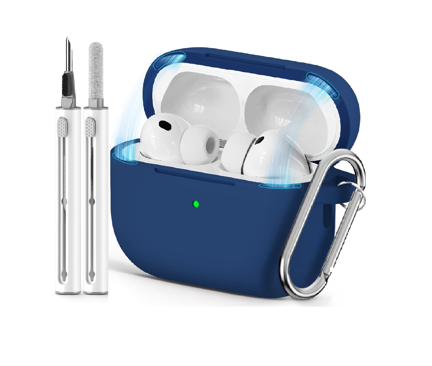 Inesore AirPods Pro 3 Case with Cleaning Kit Silicone Cover Black Protective