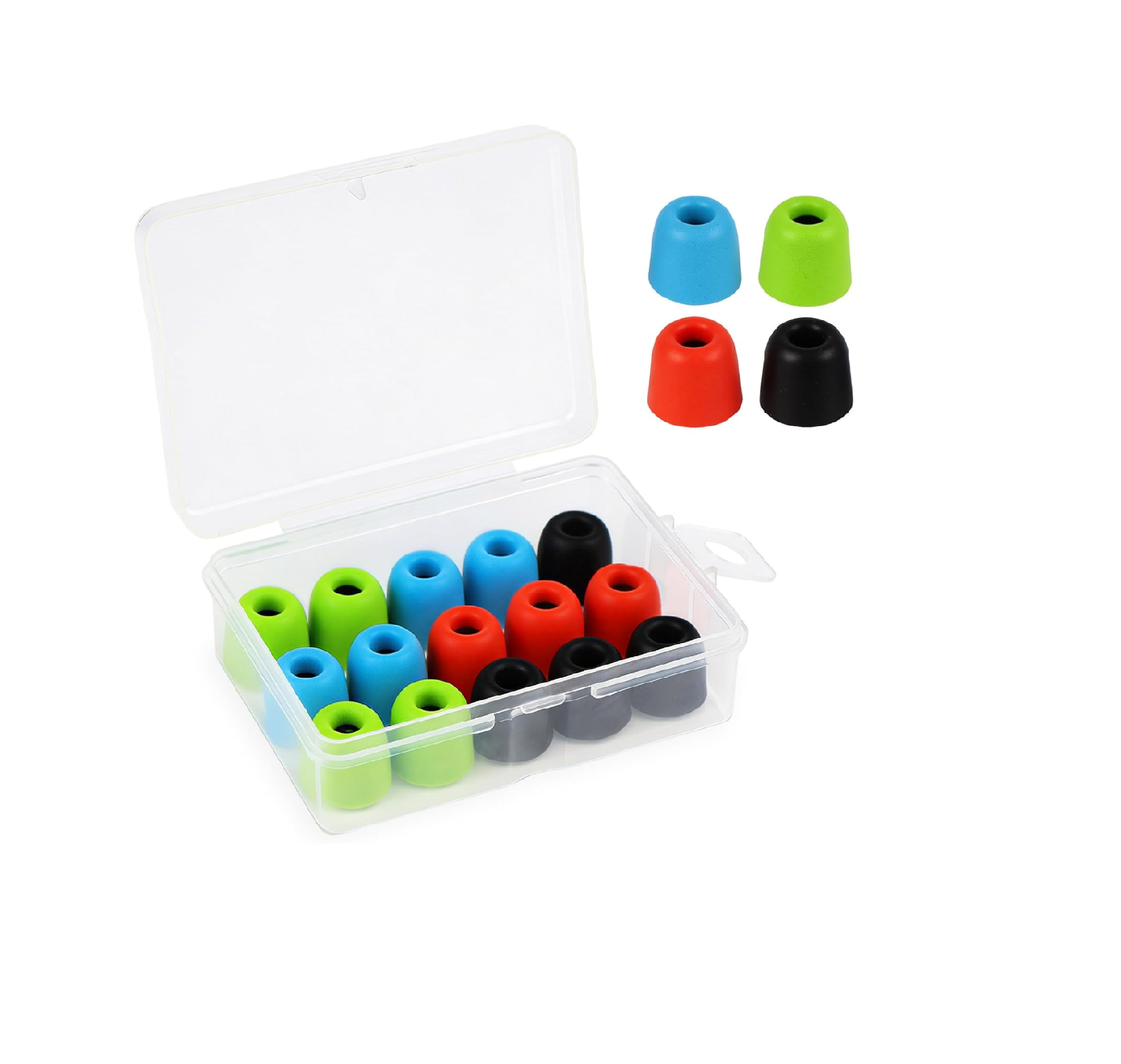 8 Pairs Memory Foam Earbud Tips 4 Colors Noise Isolation 4.5-5.5mm