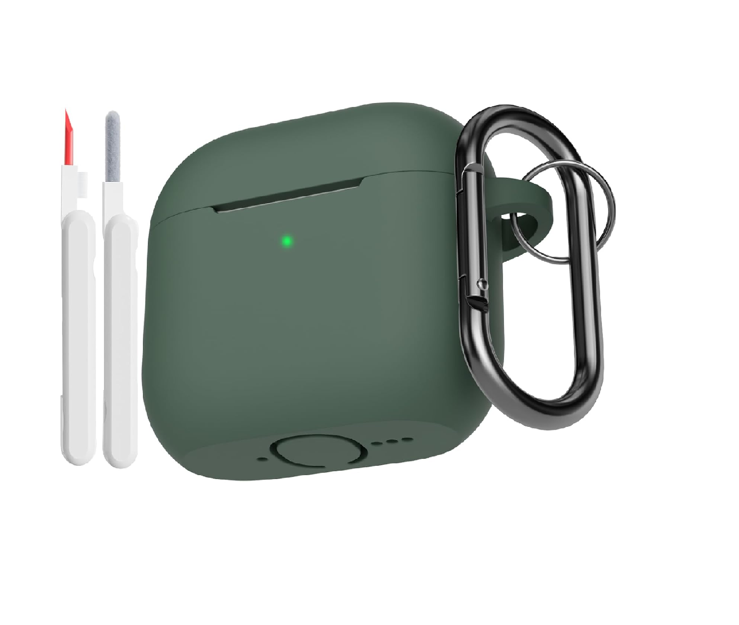 AirPods 4 Case 2024 with Cleaner Kit, Shockproof Silicone Cover, Green