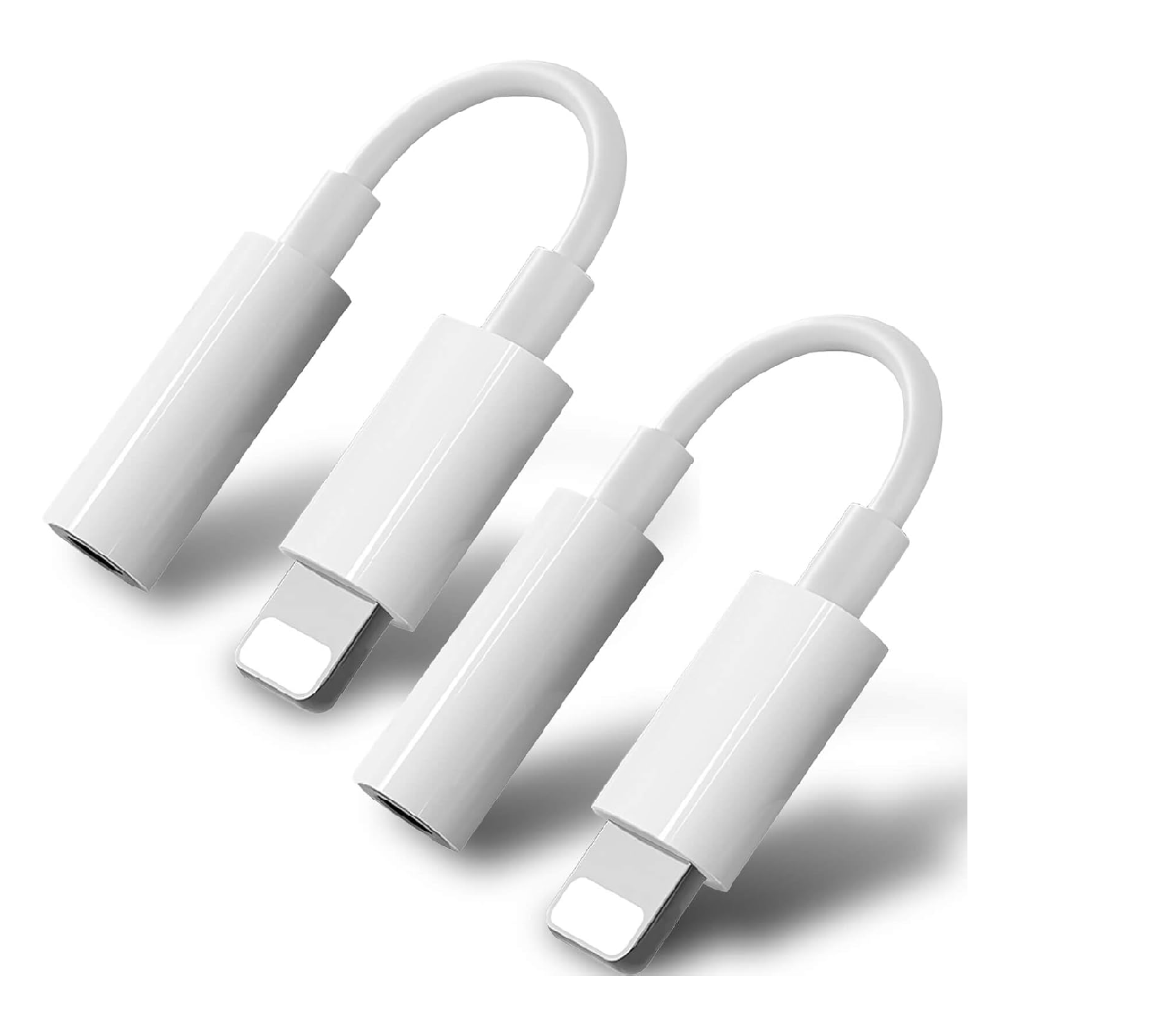 Lightning to 3.5mm Headphone Jack Adapter 2 Pack for iPhone iOS Aux Cable