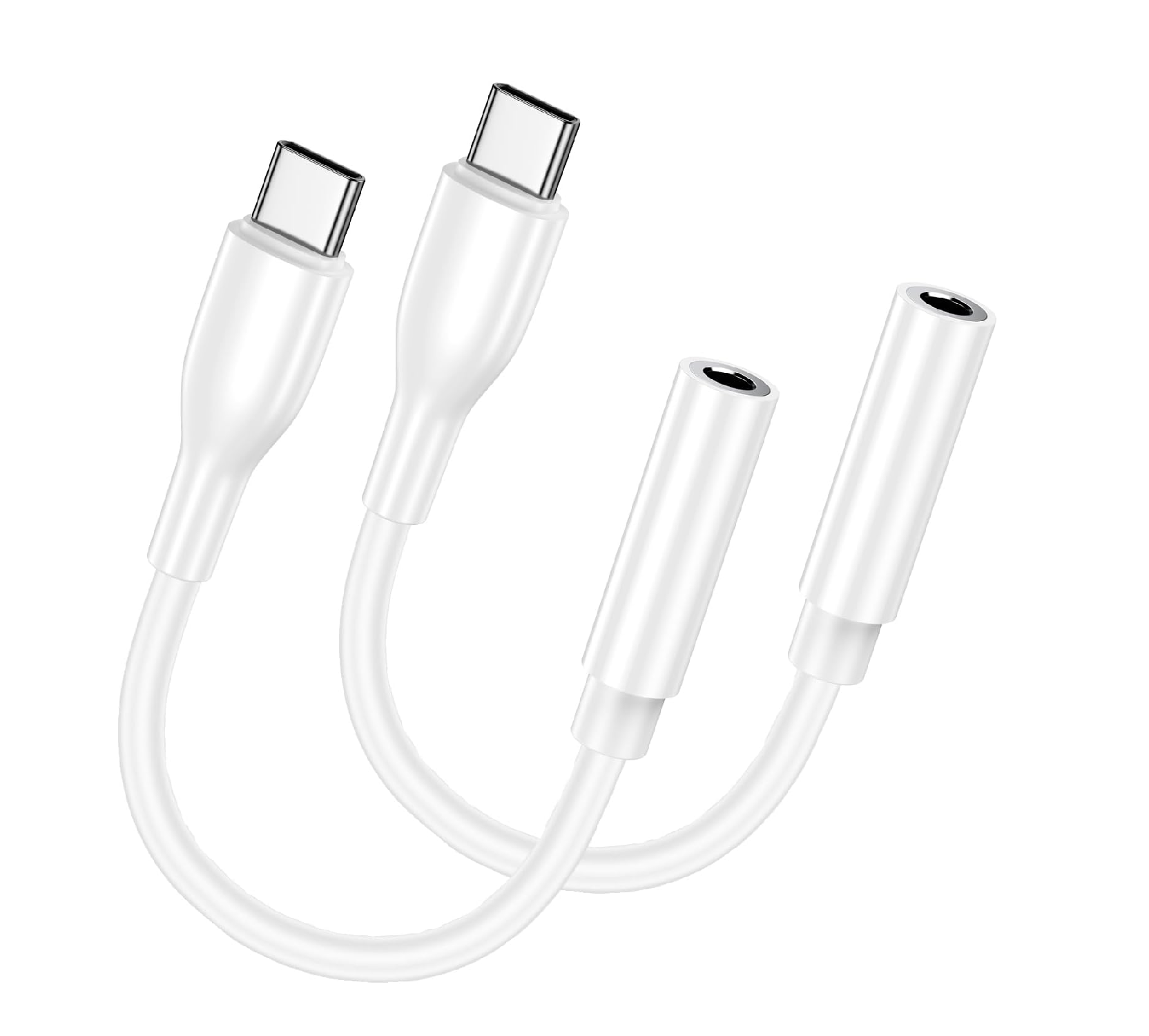 USB-C to 3.5mm Headphone + Charging Adapter 2-in-1 for Samsung iPhone