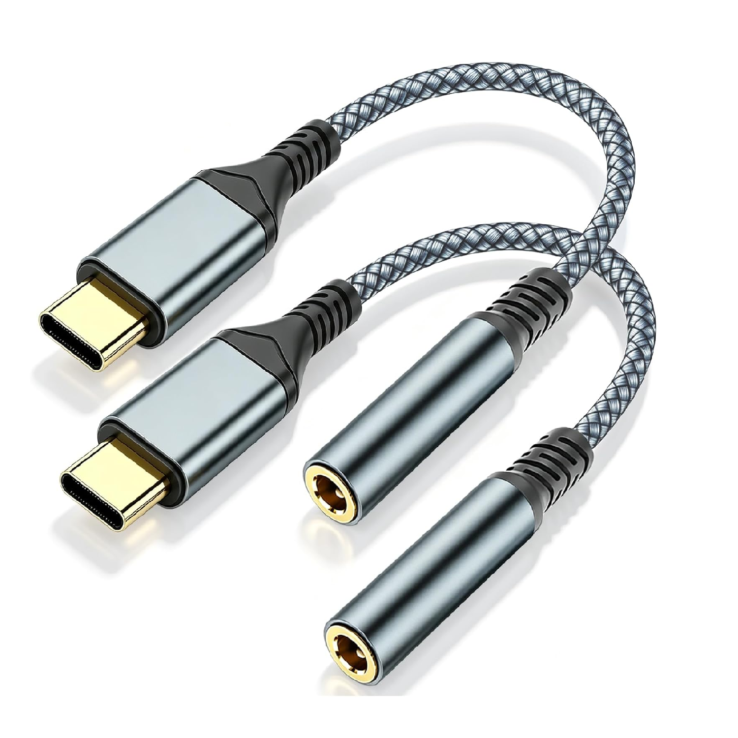 USB-C to 3.5mm Headphone Adapter DAC Hi-Fi Audio Converter 2PCS