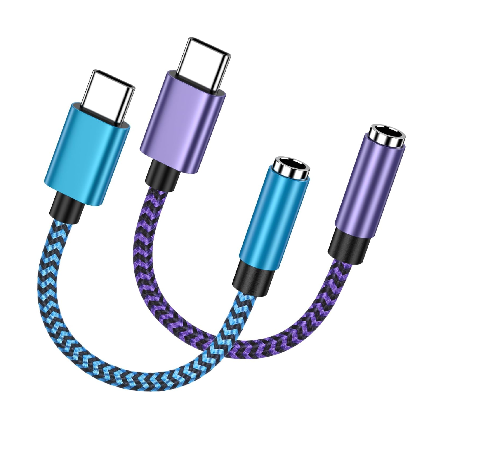USB-C to 3.5mm Headphone + Charging Adapter 2-in-1 for Samsung iPhone
