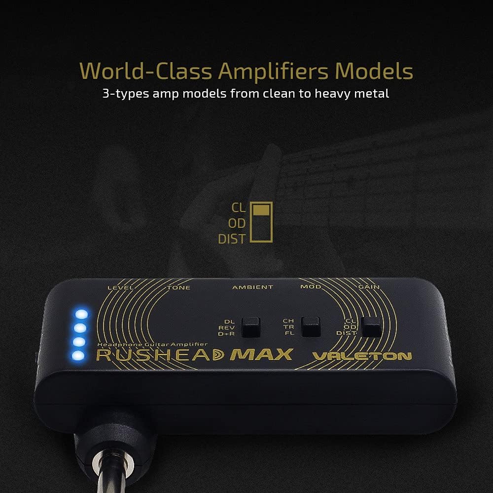 VALETON Rushead Max Portable Guitar Bass Headphone Amp RH-100