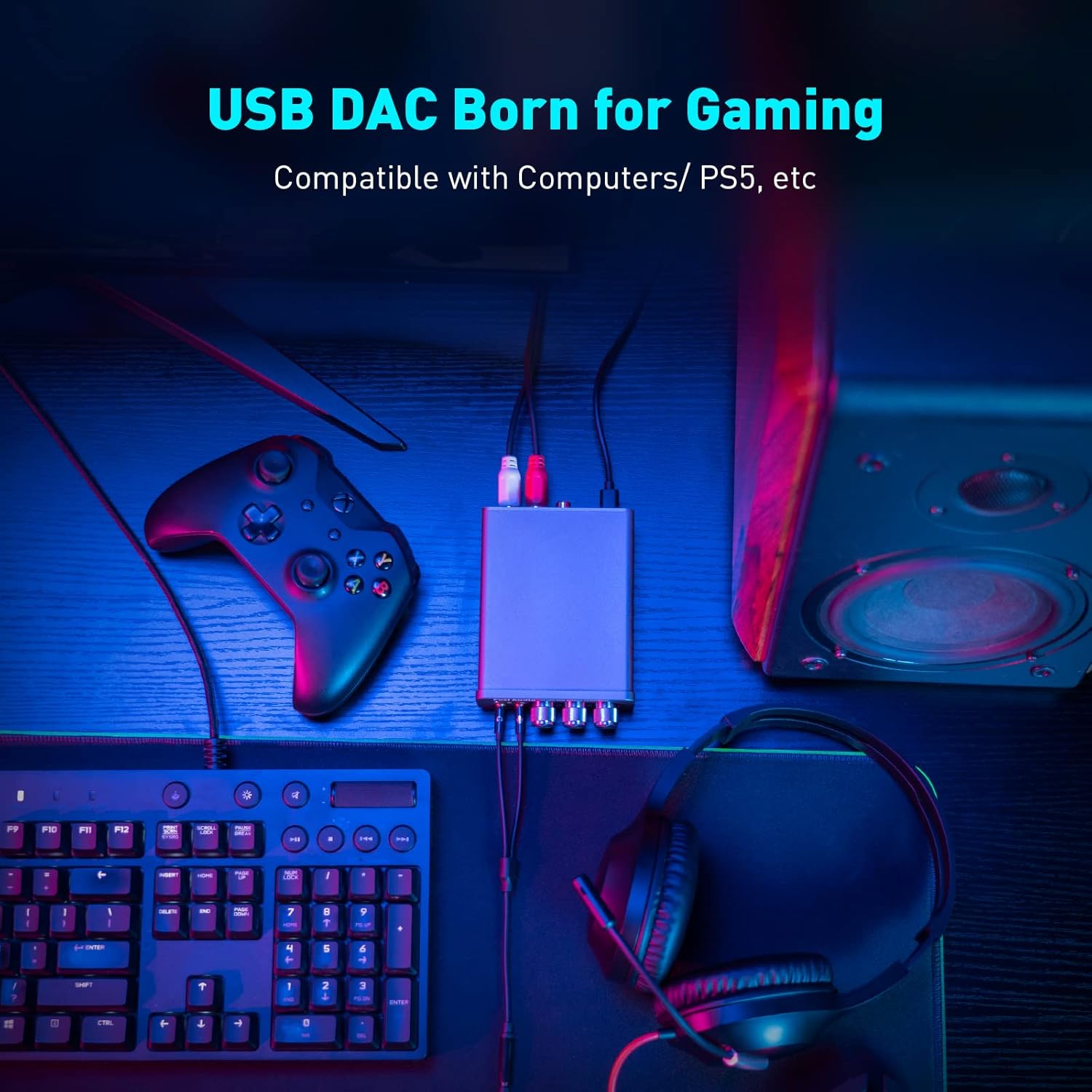 Fosi Audio K5 Pro DAC Amp Headphone Amplifier USB-C Optical