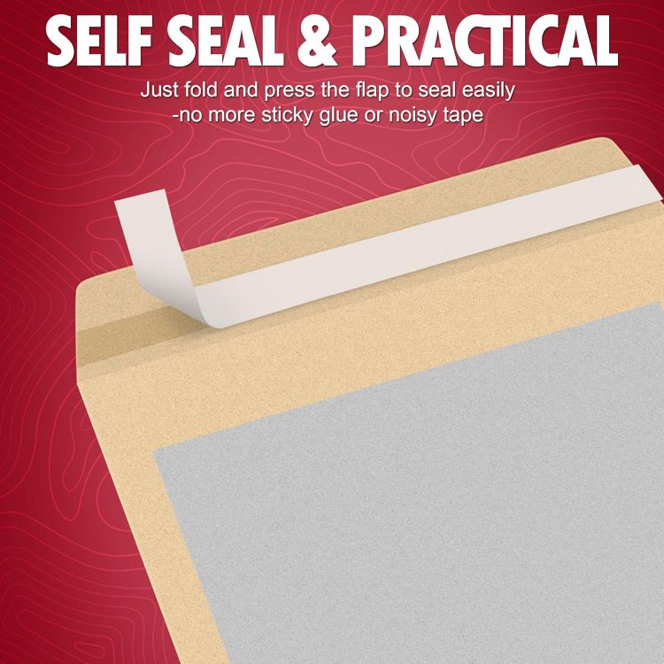 Picture of 25 Pcs Manilla Hard Board Back A4 C4 324 x 229mm Envelopes Please Do Not Bend Envelope with Peel & Seal Strip 
