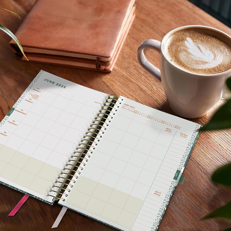 Picture of 2025 Diary A5 Week to View, Stunning Diary 2025 with 7 Column Layout, 2025 Planner Diary