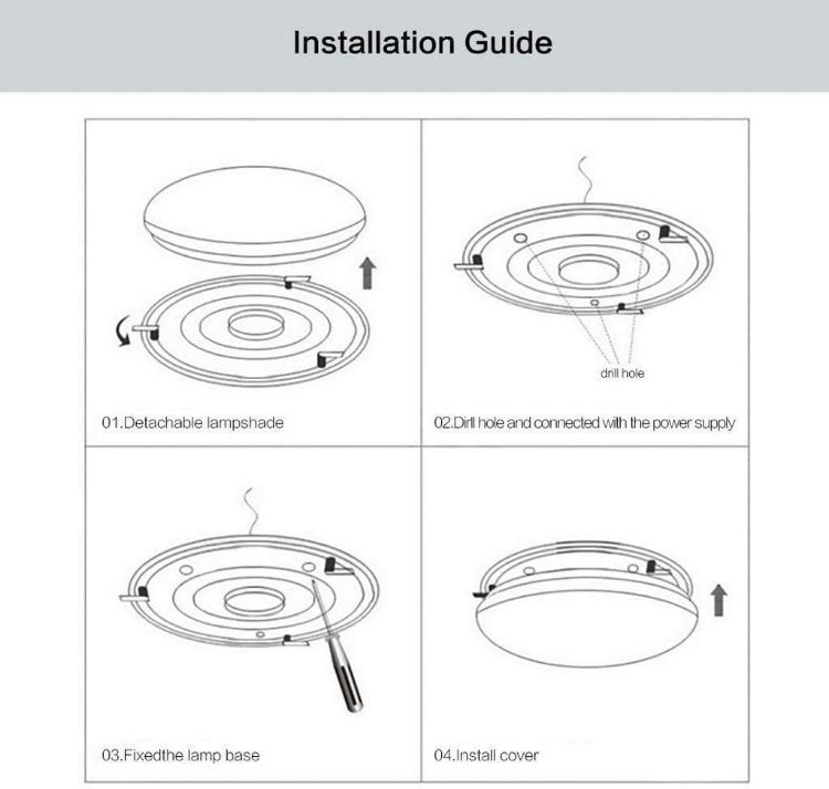 Picture of Modern 48W Round Bathroom Ceiling Light – IP22 Waterproof, 6000K Cool White, 2050lm Brightness for Indoor Spaces