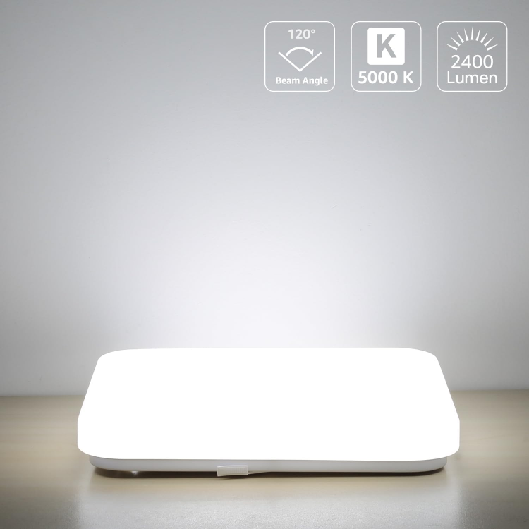 Picture of 24W Square LED Panel Light – Cool White 5000K, Ultra-Thin Modern Lighting for Offices, Homes, and Commercial Spaces