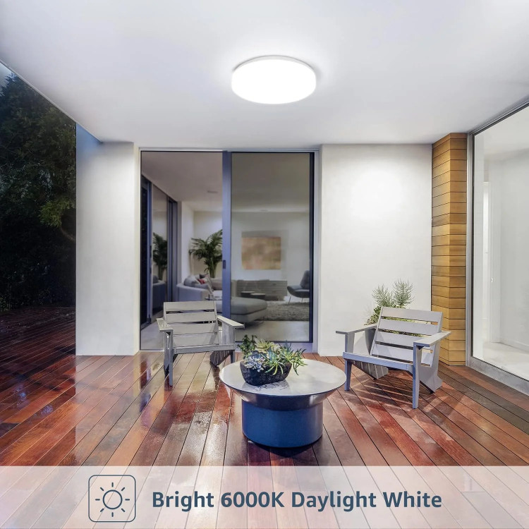 Picture of 18W LED Ceiling Light – 6000K Cool White Flush Mount Panel, Ultra-Thin Modern Lighting for Living Room, Kitchen & Bedroom