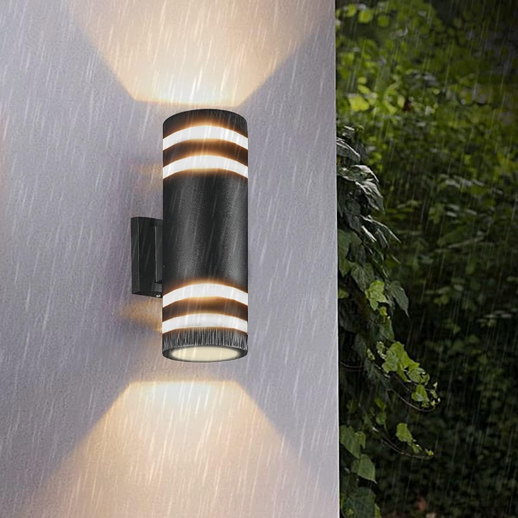 Picture of Round Shape LED Up Down Wall Light – IP65 Waterproof Outdoor Garden Sconce, Modern Dual Lighting Fixture for Patio, Pathway & Exterior Walls