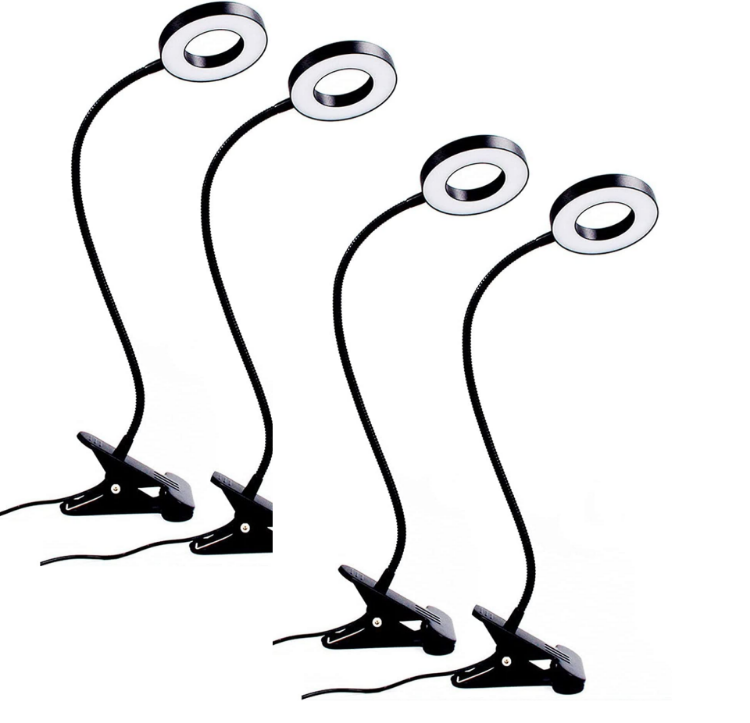 Picture of USB Clip-on LED Reading Light – Adjustable Eye-Care Desk & Bedside Lamp, Dimmable Brightness & Eye Protection for Night Reading