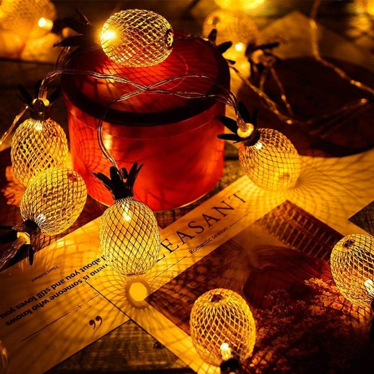 Picture of 20 LED Pineapple Fairy String Lights – Waterproof USB Powered (3m) for Indoor/Outdoor Decor