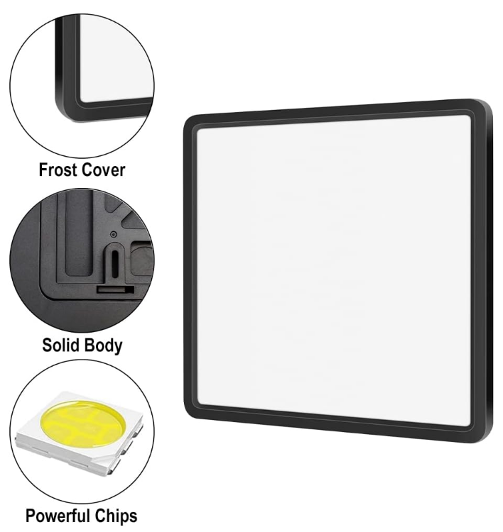Picture of 48W LED Flush Mount Ceiling Light – 100W Equivalent, 6000K Daylight White, Waterproof IP54, Square Modern Design